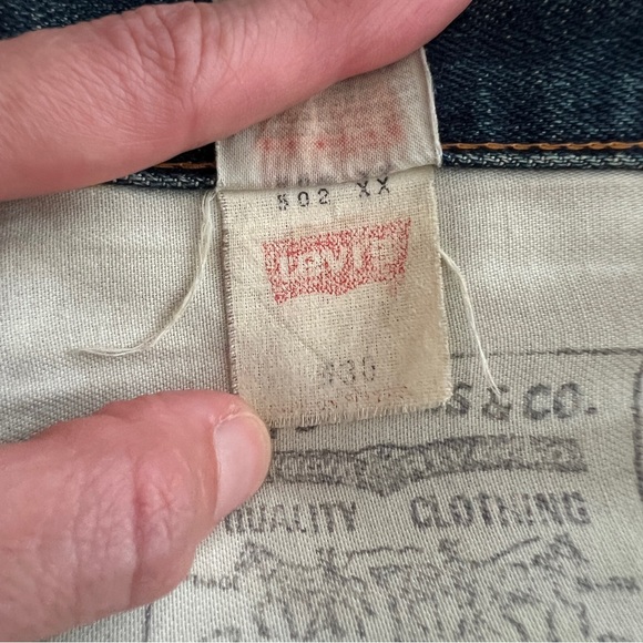 Vintage Levi’s 502xx 90s Japanese Selvedge Distressed Big E denim jeans. - Picture 11 of 13